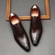 Chaussures provoqué faites à la main pour hommes, chaussures d'affaires de mariage brogues, cuir véritable, mode de luxe, nouveau style britannique, tendance masculine, 2024