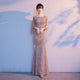 DongCMY-Robe de soirée à sequins pour femme, tenue de soirée élégante et formelle, style sirène, maxi batterie, de luxe