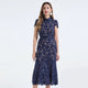 Robe midi en dentelle à fleurs d'été pour femmes, robe de plage bohème, robe de vacances à broderies florales, robes longues pour filles, robes de fête