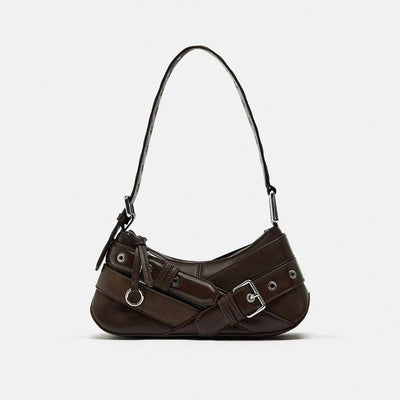 Sac à main rétro en cuir PU pour femmes, fourre-tout initiés, sous les bras, vintage, poignée supérieure, petit sac sous-axillaire féminin