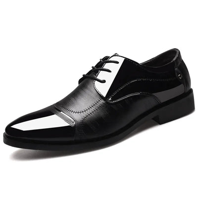 Chaussures provoqué en cuir décontractées pour hommes, chaussures formelles, chaussures trempées, noir, marron, anglais, luxe, bureau, fête, élégant
