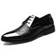 Chaussures provoqué en cuir décontractées pour hommes, chaussures formelles, chaussures trempées, noir, marron, anglais, luxe, bureau, fête, élégant