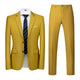 (Blazer + pantalon) hommes Banquet marié costume de mariage 2 pièces mâle formel affaires Social bal fête couleur Pure smoking robe ensemble