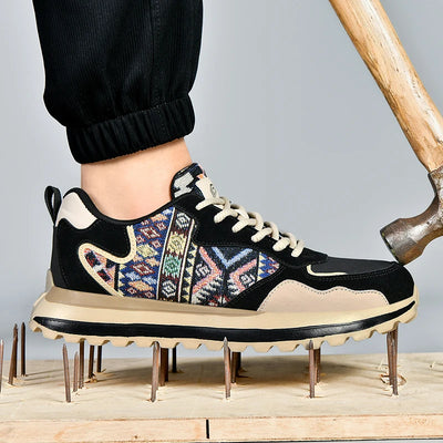 Chaussures de sécurité pour hommes, baskets de travail légères et confortables avec embout en acier, respirantes et antidérapantes