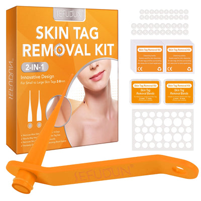 Soins de la peau bandes de caoutchouc dissolvant d'étiquettes de peau Kit d'élimination des étiquettes de peau soins du visage taupe verrues outil soins de la peau tampons de nettoyage adaptés 2-8mm