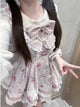 Kawaii belle robe à nœud femmes Design jolie nouvelle impression mince robes Lolita fille douce à manches longues mince robe de princesse plissée