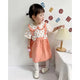 Robe d'été à col beurre pour bébés filles, costume de princesse, tenue de fête d'anniversaire et de mariage, vêtements adorables pour enfants, A1087