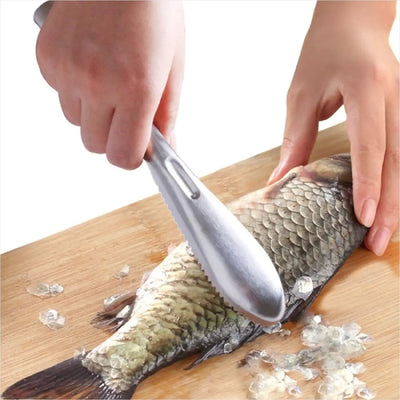 Brosse détartreur de peau de poisson à retrait rapide, râpes à écailles de poisson en acier inoxydable, grattoir, outil de détartrant de nettoyage de cuisine facile