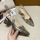 Sandales à la mode de Style coréen pour femmes, nouvelles chaussures d'été à talons hauts avec col en v peu profond et lanière à la cheville, semelle en caoutchouc, 2025