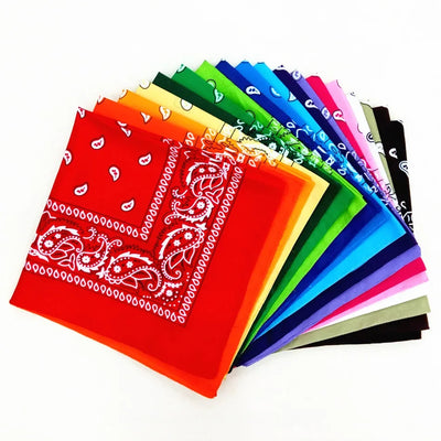 55 cm * 55 cm Sports de plein air Bandana écharpe masque facial équitation Camping cyclisme foulard Tube bracelet Paisley bandeau femmes hommes