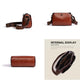 Sac messager en cuir véritable pour femme, cire à l'huile de haute qualité, multicouche, grande capacité, sac à bandoulière de luxe initié, sac à main, sac à main