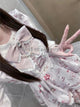 Kawaii belle robe à nœud femmes Design jolie nouvelle impression mince robes Lolita fille douce à manches longues mince robe de princesse plissée
