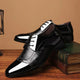 Chaussures provoqué en cuir décontractées pour hommes, chaussures formelles, chaussures trempées, noir, marron, anglais, luxe, bureau, fête, élégant