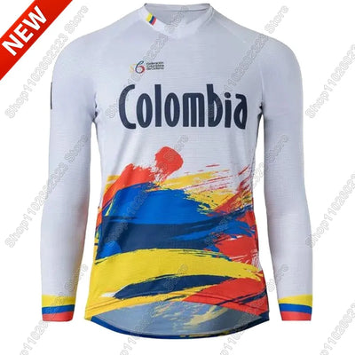 2025 Colombie équipe t-shirt unisexe BMX maillot de cyclisme fédération colombie vtt GYM extérieur Tech chemise hauts d'entraînement maillot de Fitness