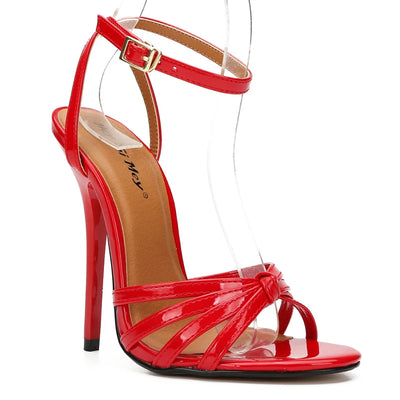 Nouvelles chaussures pour femmes surdimensionnées faux femmes Cross Dressing chaussures amusantes grande taille 37-48 talons hauts fins 13cm à lacets sandales pour femmes