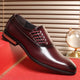 Chaussures d'affaires décontractées pour hommes, cuir microcarence, parka carrée à lacets, chaussures plates de bureau pour hommes, mode, fête de mariage, oxcatching s2024