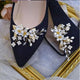 1 paire de pinces à chaussures en strass, boucles, fleur en cristal, breloques de chaussures, ornements, bottes de fête de mariage, décoration pour femmes et filles