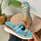Pantoufles compensées pour femmes, sandales d'été à plateforme, chaussures de plage décontractées, diapositives de luxe durables, nouvelle collection 2024