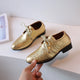 Chaussures en cuir pour garçons, pour fête, spectacles de mariage, défilés, Cool, à lacets, classiques, à la mode, mocassins, robe pour enfants, PU, 2023