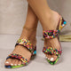 Sandales à talons carrés pour femmes, chaussures à la mode, confortables, pantoufles à l'offre elles optiques, nouvelle collection