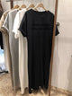 Robe d'été fine, grande taille, ample, manches courtes, pour femmes, nouvelle lettre imprimée, Simple, col rond, 2025