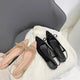 Baotou – sandales plates en maille respirante avec nœud papillon pour femmes, chaussures d'été à talons bas et pointus