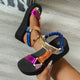 Sandales à plateforme 2025 été plat femmes chaussures pied talons hauts sandales de plage en plein air tout-match pantoufles décontractées grande taille sandales
