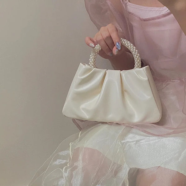2025 perle sac à main plis nouvelle mode nuage téléphone portable sac à bandoulière messager Mini petit sac Одноп weg ume сумк