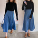 Jupe en jean taille haute pour femme, robe longue pour étudiant, style coréen, coupe adt, jupe mi-longue, printemps, automne