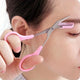Ciseaux de coupe de sourcils en acier inoxydable, avec peigne intégré, outil de toilettage précis rose/blanc/noir, créant des sourcils parfaits