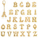 Porte-clés à bulles dorées pour femmes, breloque de sac à lettres, bricolage de sacs à main Alphabet, pendentif de sac à dos d'école, cadeau, accessoires clés