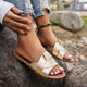 Sandales plates d'été De couleur unie, pantoufles d'extérieur à bout ouvert, chaussures De plage pour femmes, grande taille, diapositives, 2025 ﻿