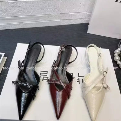 2025 nouvelle mode femmes sandales avec un mot talons hauts chaussures pour femmes mode femmes sandales à talons hauts
