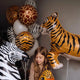 Vaisselle jetable animaux Safari, nappe imprimée léopard, assiettes, tasses, serviettes, ballons pour décorations de fête d'anniversaire Safari dans la Jungle