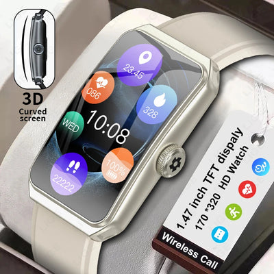 Montre intelligente pour hommes femmes 2025 Bluetooth appel Smartwatch sport Bracelet santé Fitness Tracker IP68 étanche Bracelet intelligent