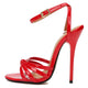 Nouvelles chaussures pour femmes surdimensionnées faux femmes Cross Dressing chaussures amusantes grande taille 37-48 talons hauts fins 13cm à lacets sandales pour femmes