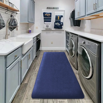 Tapis de sol épais absorbant pour salle de bain, en flanelle, à séchage rapide, antidérapant, longue bande épaisse, pour cuisine, salle de bain