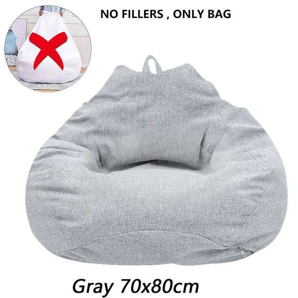 1/2 pièces paresseux canapé couverture solide chaise couvre sans remplissage grand pouf couverture adultes canapé salon chambre Tatami chaise longue