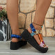 Sandales à plateforme 2025 été plat femmes chaussures pied talons hauts sandales de plage en plein air tout-match pantoufles décontractées grande taille sandales