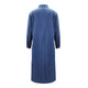Robe longue en denim à simple boutonnage pour femmes, manches longues, col rabattu, épissure, coupe couvertes, monochromatique, éducatif, décontracté, automne