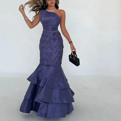 Robe de Soirée Personnalisée en Forme de Sirène, Longueur au Sol, Tempérament à Plusieurs Niveaux, Photo, Document, Sur Mesure, Vinc, Quelle que soit
