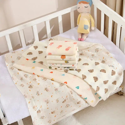 Couverture de réception pour bébé, en mousseline de coton, pour nouveau-né, literie, serviette de bain pour bébé, articles pour mère et enfant