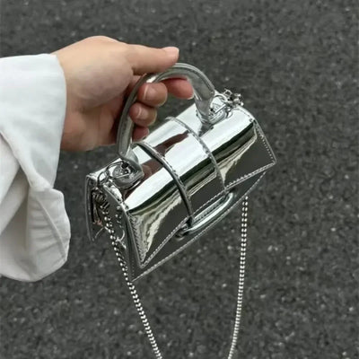 Femmes sac argent Chic sac à bandoulière de luxe concepteur petit sac à bandoulière mode or Mini porte-monnaie sac à main pour femme