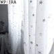 Rideaux en Tulle blanc brillant avec étoiles argentées, pour chambre d'enfants, modernes et mignons, en Voile, pour traitement de fenêtre, pour salon, WP234C