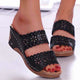 Sandales chaussures femmes été plate-forme chaussures femme sans lacet chaussures de marche coin femmes sandales rétro femme pantoufles chaussures femme