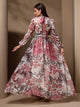 TOLEEN 2024 nouveau dans les femmes imprimé fleuri découpé à manches longues taille haute cravate dos décontracté élégant formel été Maxi robe