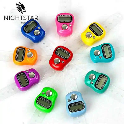 Mini marqueur de points et compteur de doigts de rangée, compteur numérique électronique LCD pour la couture, outil de tissage de tricot/couleur aléatoire