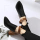 Bottes de rinçage noires pour femmes, talon haut épais, 7cm, fermeture à glissière arrière assortie, cuir PU, décontracté, femme, document, automne