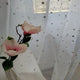Rideaux en Tulle blanc brillant avec étoiles argentées, pour chambre d'enfants, modernes et mignons, en Voile, pour traitement de fenêtre, pour salon, WP234C