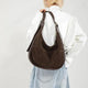 Sac à Bandoulière en Daim pour Femme, Imprimé Léopard, Fourre-Tout avec Multi-Poches, Sangle Réglable, Hobo, Sacoche